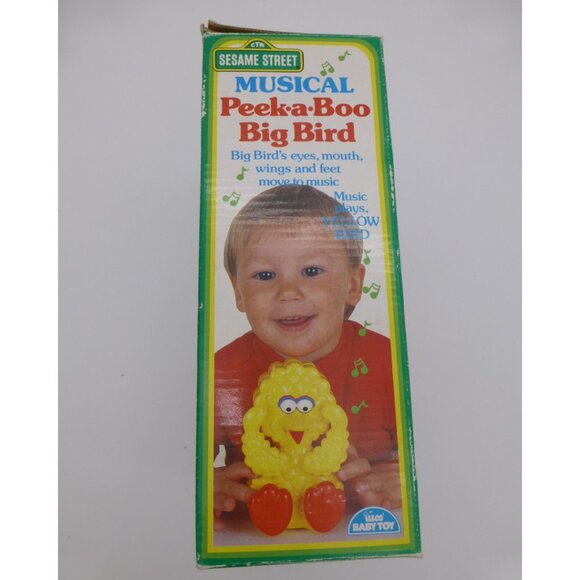 Vintage 1990 Seseame Street Musical Peek-A-Boo Big Bird Wind-up Toy - Picture 7 of 10